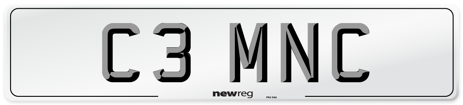 C3 MNC Number Plate from New Reg